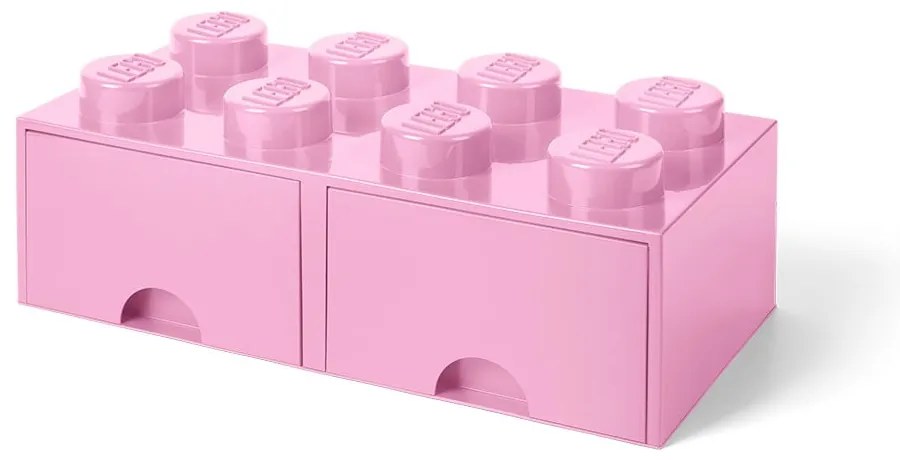 Világos rózsaszín tárolódoboz, 2 fiókkal - LEGO®