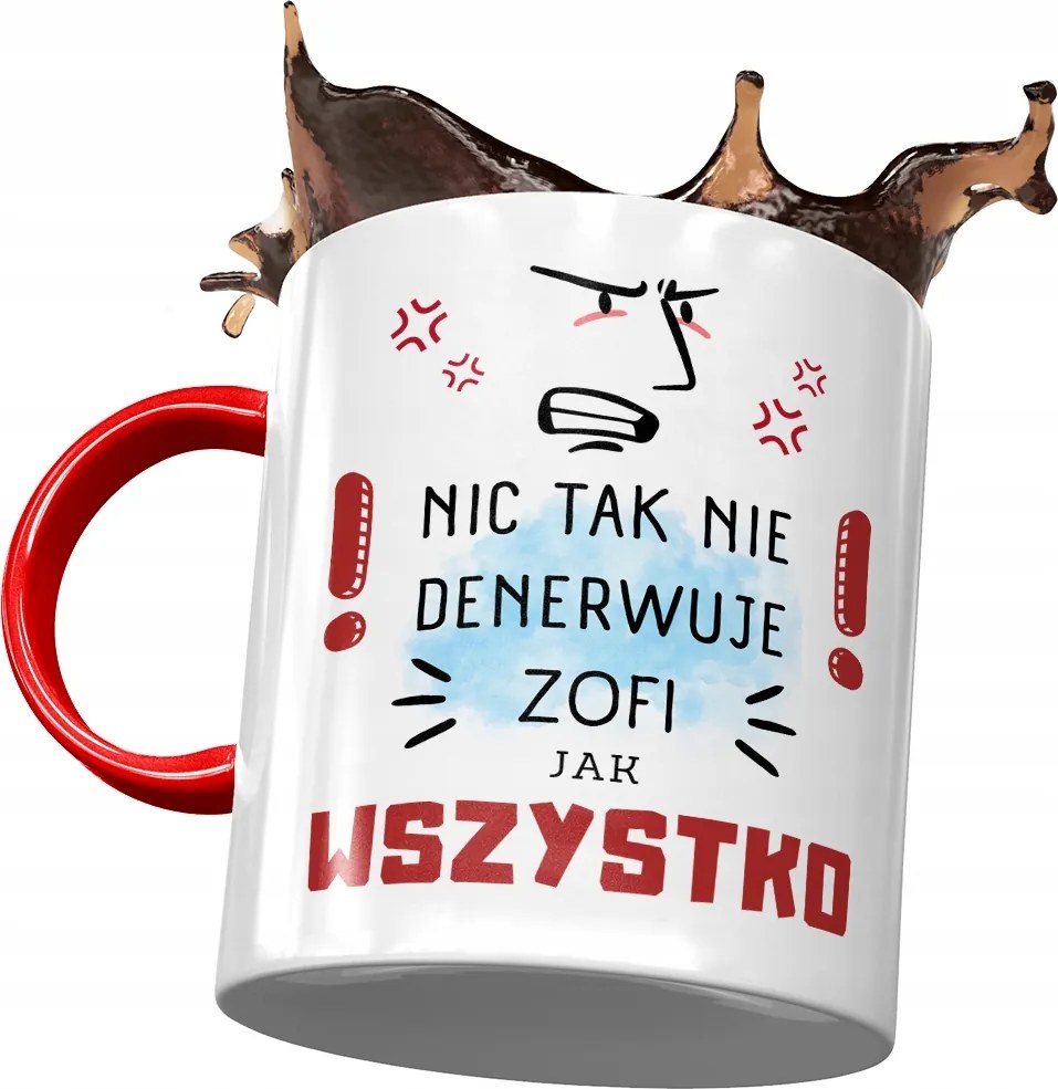 Piros bögre Zsófi Barátnőinek Ajándék Nyomtatott Fotóval