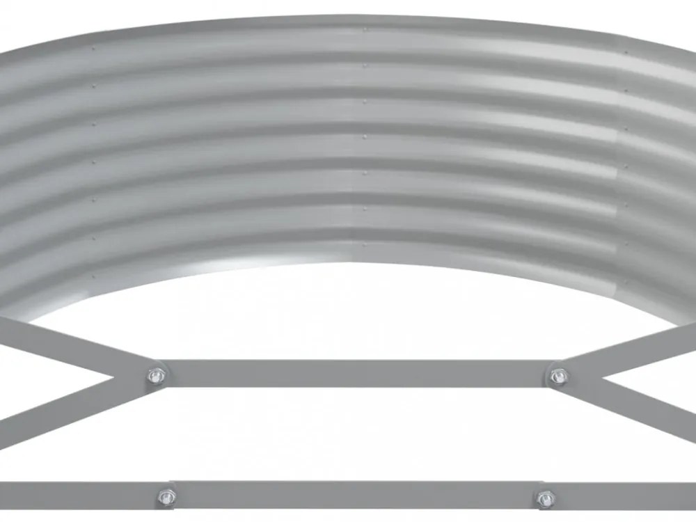 ezüstszínű horganyzott acél kerti magaságyás 249x100x36 cm
