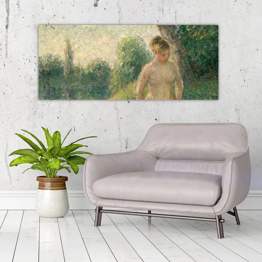 Kép - Camille Pissarro, The Bather, reprodukciók (120x50 cm)