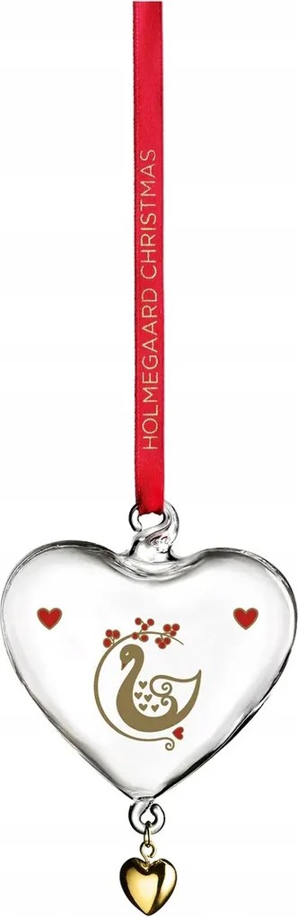 Holmegaard Christmas 2025 Üveggömb Karácsonyi medál Szív