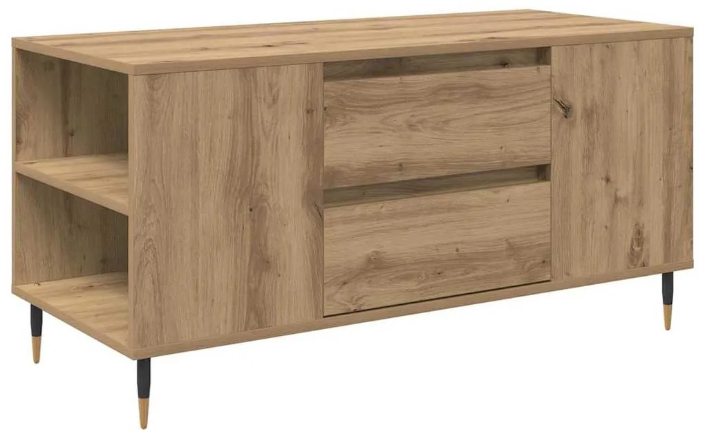 Dohányzóasztal kézműves tölgy 102 x 44.5 x 50 cm Faanyag