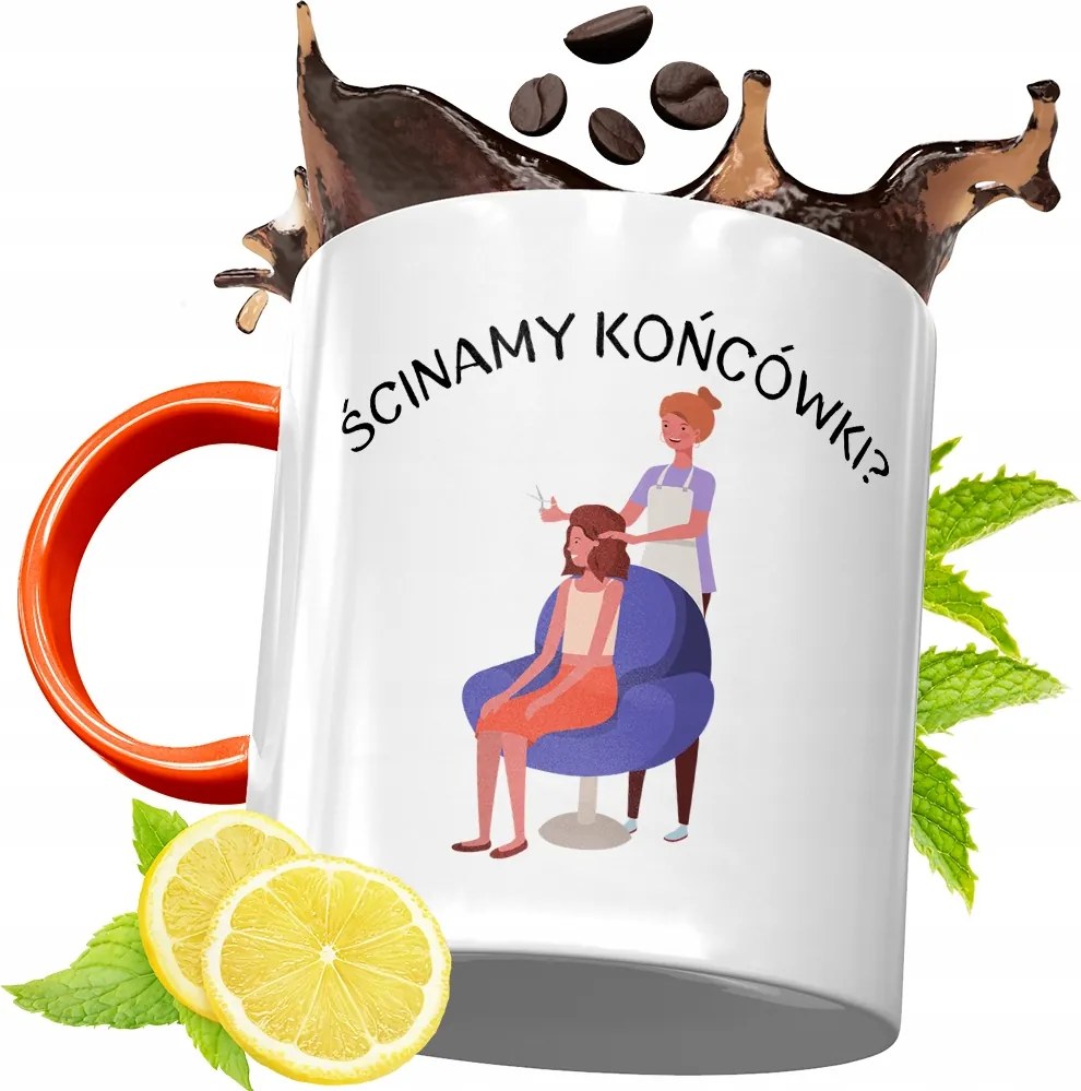 Narancssárga Bögre Fodrásznak Fodrász Ajándék fényképes nyomtatással