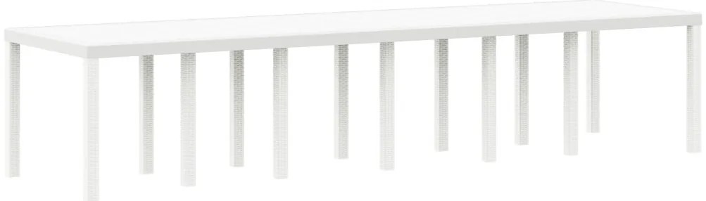 15 Darabos Kerti Étkező Garnitúra Fehér Polirattan, Kert Asztal Fehér 200x100x73 cm Polirattan, Kert Asztal Fehér 150x100x73 cm Polirattan, Kert Székek 2 db Fehér Polirattan, Kert Székek 4 db Fehér Polirattan