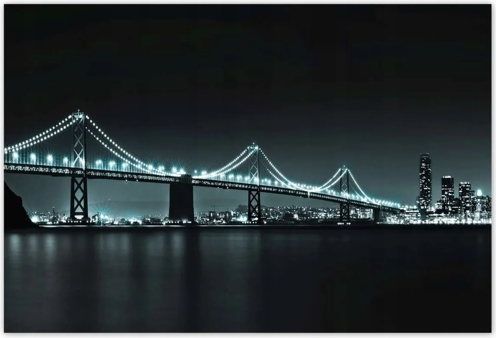 Poszterek 185x125 Usa Híd az éjszakában Fények