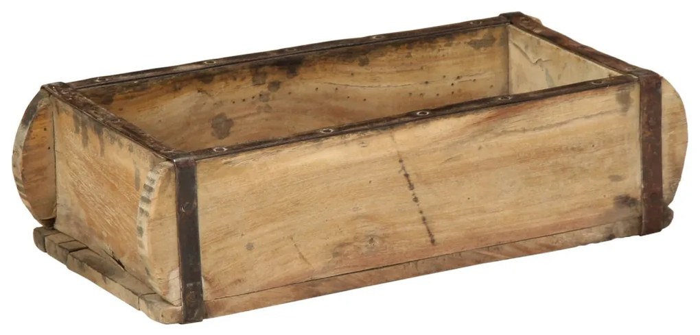 4 db tálca 30x15x9 cm tömör újrahasznosított fa
