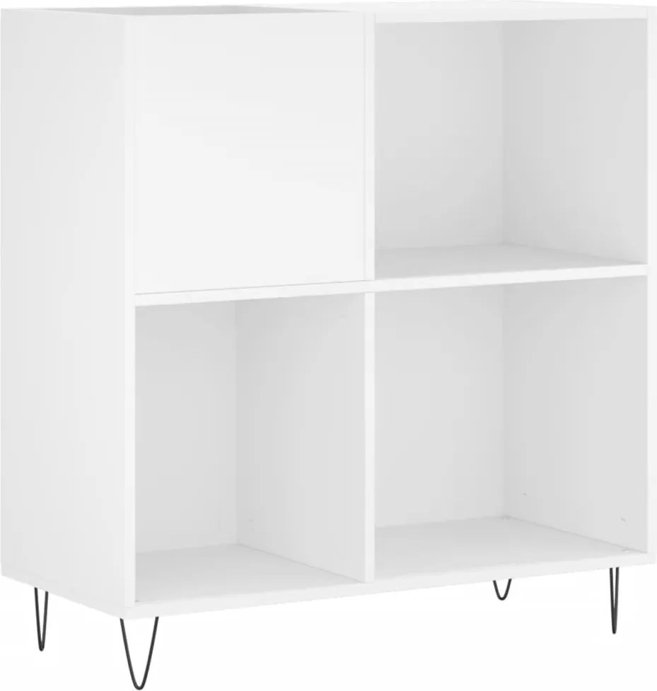 vidaXL fehér szerelt fa hanglemezszekrény 84,5 x 38 x 89 cm