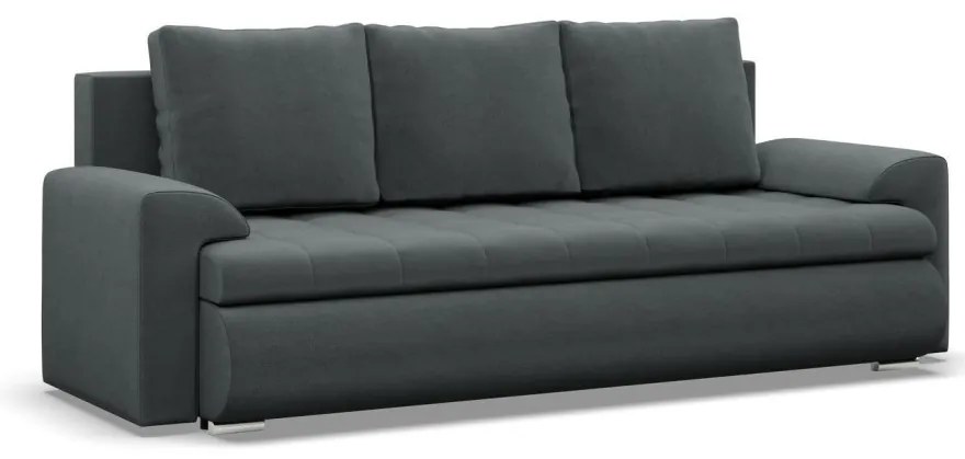 Tokio kanapéágy, bársony, szürke