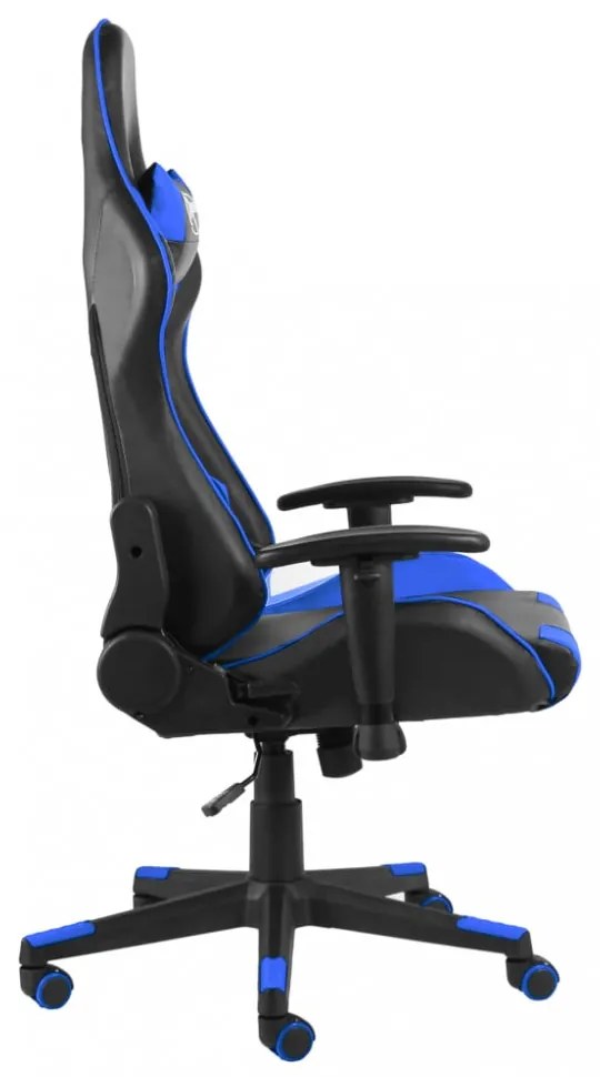 kék PVC forgó gamer szék
