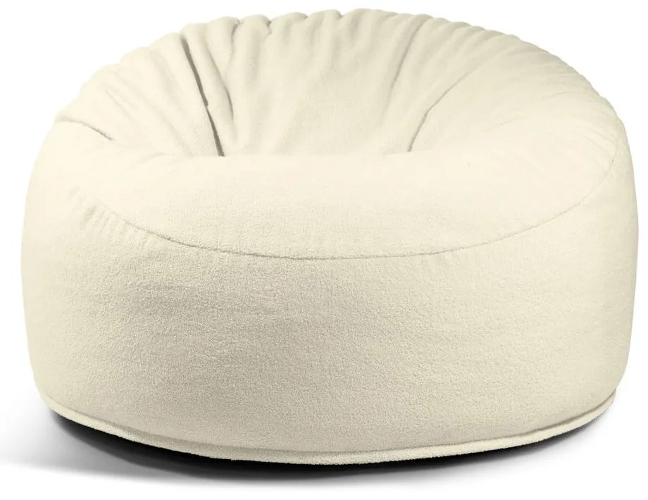 Krémszínű buklé babzsákfotel Om 110 – SLOWDOWN