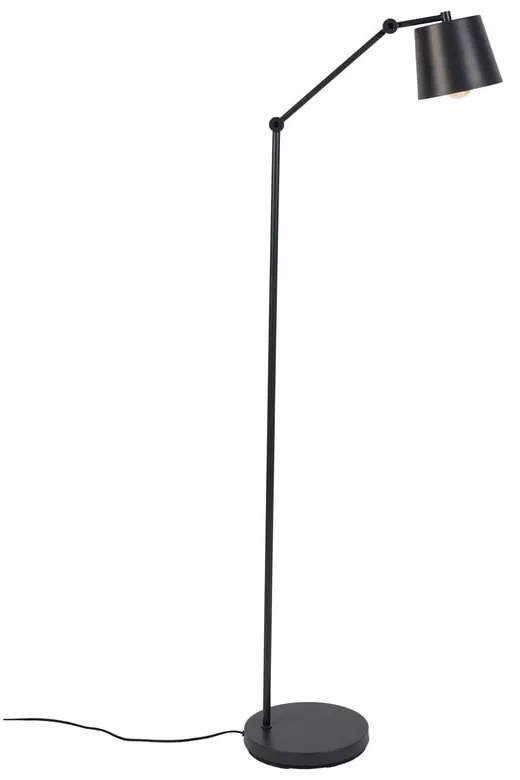 Fekete állólámpa fém búrával (magasság 135 cm) Hajo – White Label