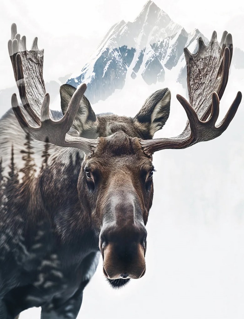 Poszter 68x101cm Szarvas Az erdő szelleme