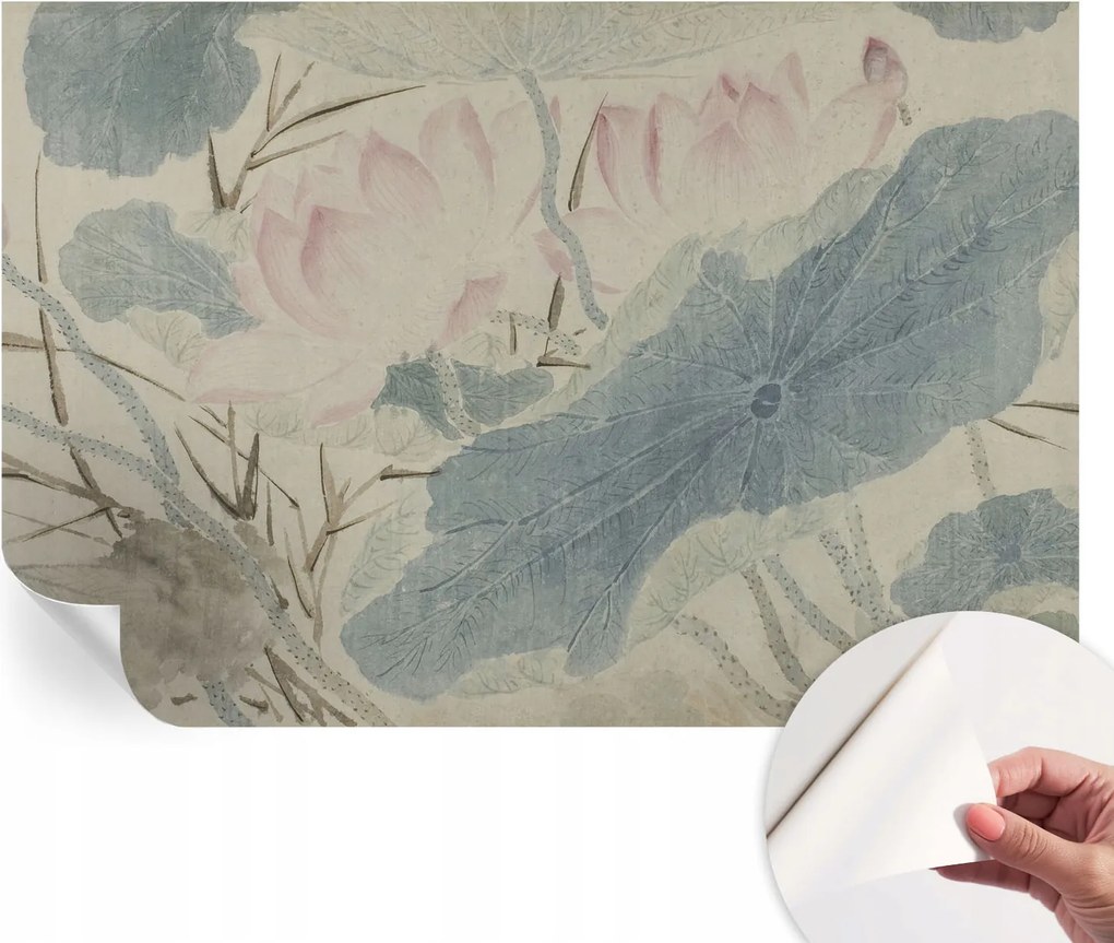 Fotótapéta Fali tapéta Hálószobába és Nappaliba Lótusz levelek 104x70 cm