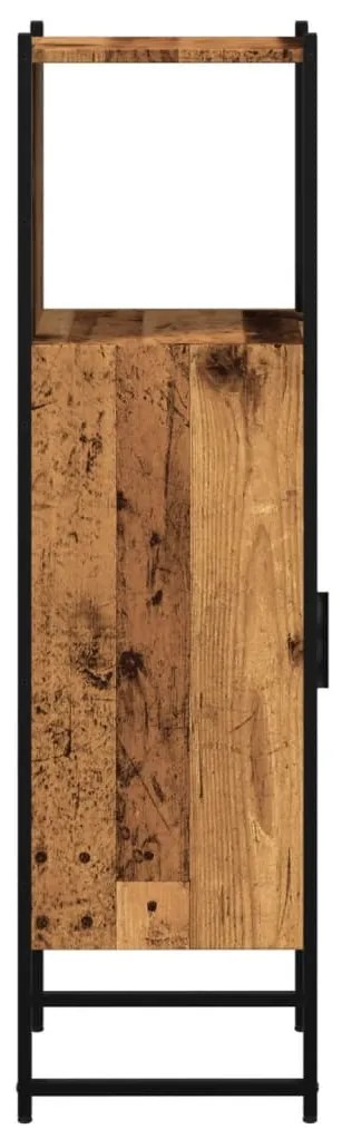 antik fa színű szerelt fa fürdőszobaszekrény 33 x 33 x 120,5 cm