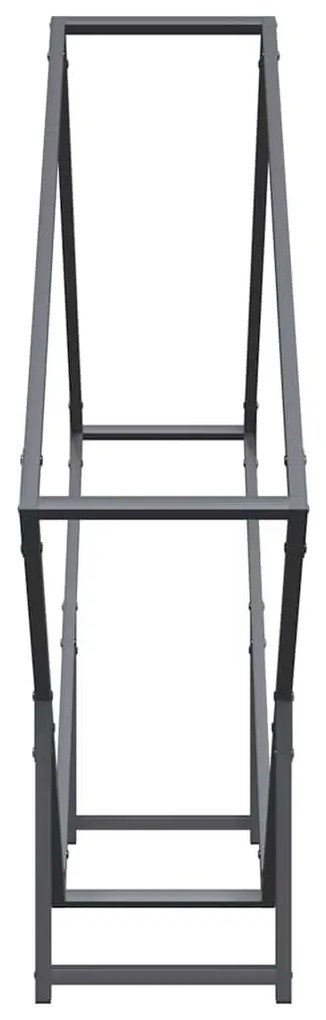 antracitszürke hidegen hengerelt acél tűzifatároló 100x25x100cm
