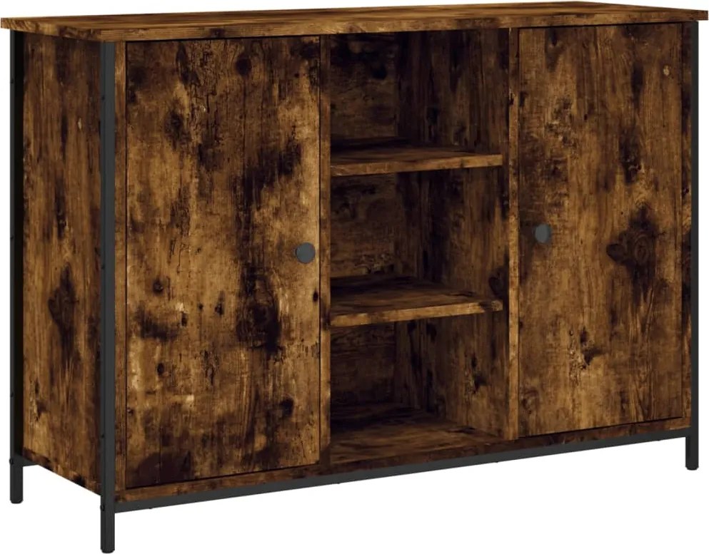 vidaXL füstös tölgy színű szerelt fa tálalószekrény 100 x 35 x 70 cm