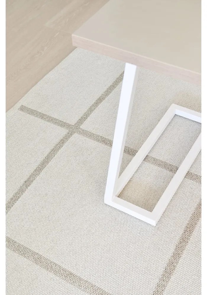 Krémszínű kültéri-beltéri szőnyeg 70x100 cm Ada Fossil – Pappelina