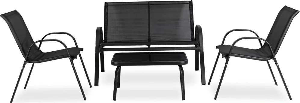 MINNESOTA kerti bútor szett fekete