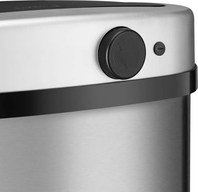 Automatikus érintésmentes hulladékgyűjtő 50 L ezüst