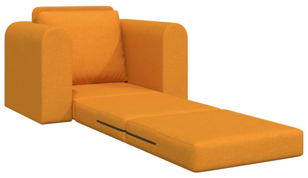 Földi kanapéágy 2 az 1-ben Sötét Sárga 98x71x83 cm Textil