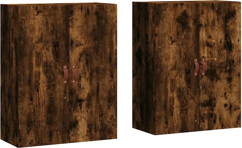 vidaXL 2 db füstös tölgy színű faliszekrény 69,5 x 34 x 90 cm