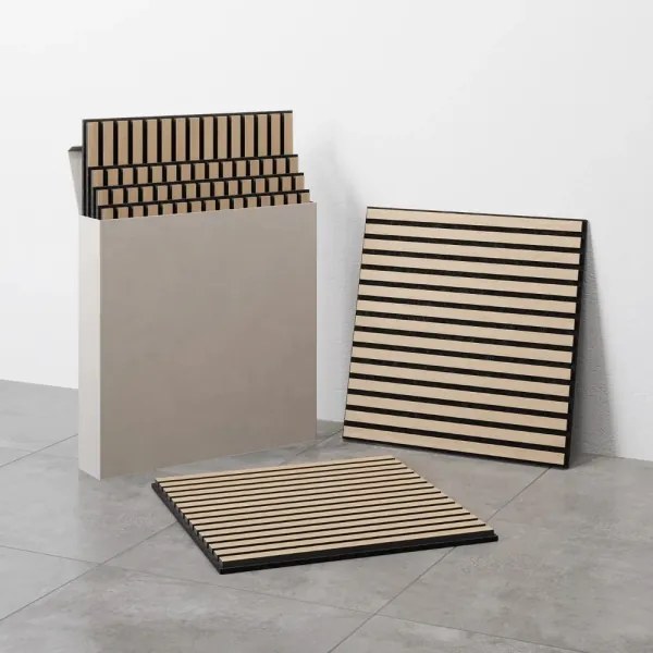 BATH DELUXE 54-060-08-86-12 - KÉSZLET 4x Akusztikus falpanel DANVIKEN 60x60 cm tölgy