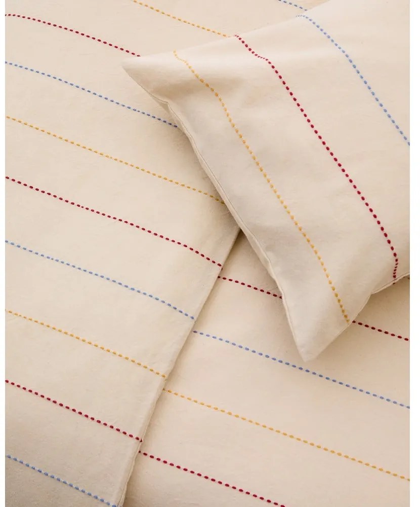 Bézs bio pamut gyerek ágyneműhuzat babaágyhoz lepedővel 110x180 cm Indani – Kave Home