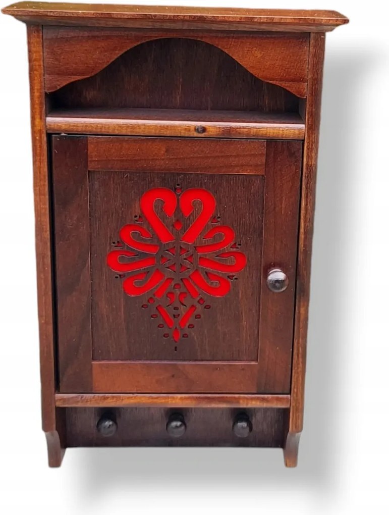 Kulcstartó doboz fából lakkozott hegyvidéki regionális pároló