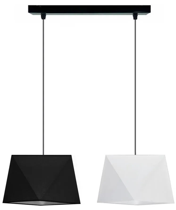 Belis Csillár zsinóron DIAMENT 2xE27/60W/230V fekete-fehér BE0063