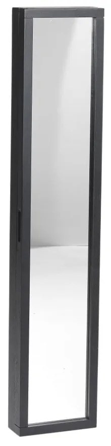 Sol fekete tölgyfa kulcstartó szekrény tükörrel - Rowico