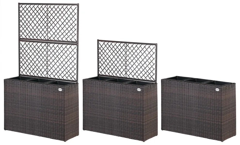 Casaria® Virág box fonott betéttel - barna