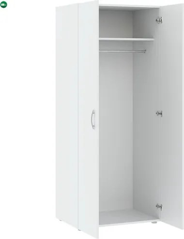 BASIC Ruhásszekrény Fehér Színben 74 cm 2D