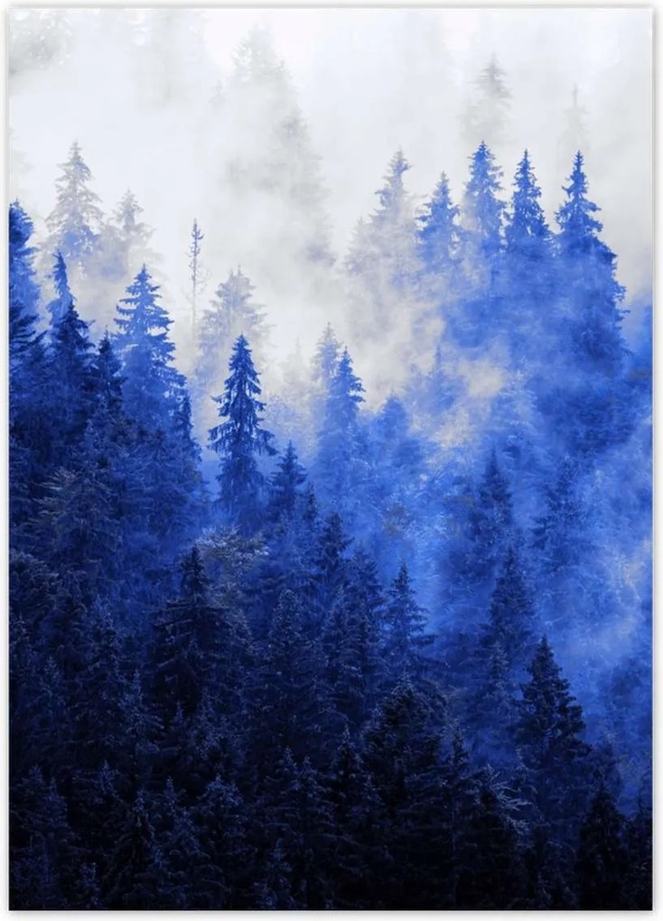 Poszterek 50x70 Kék táj Hegyek