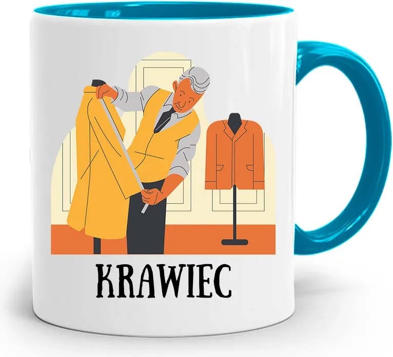 Kék Bögre Varrónő Szabó Nyomtatott Fényképpel