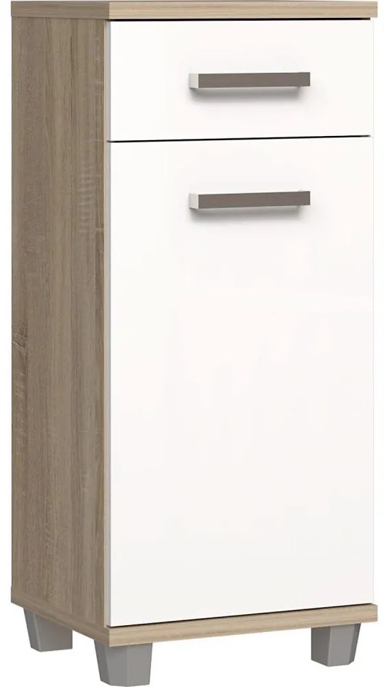 Fürdőszobai szekrény VENOM fehér/sonoma tölgy