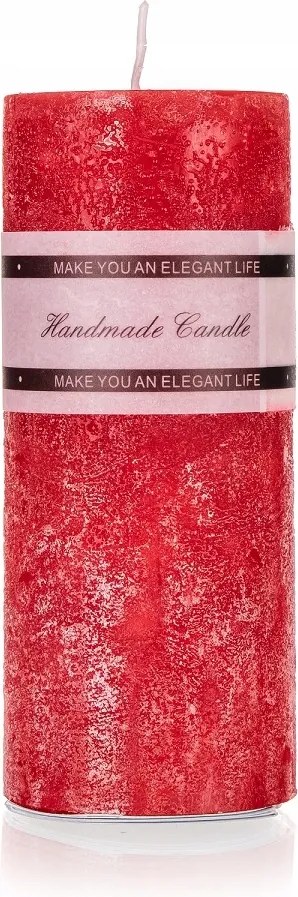 Dekorációs gyertya elegáns 5x12 cm piros