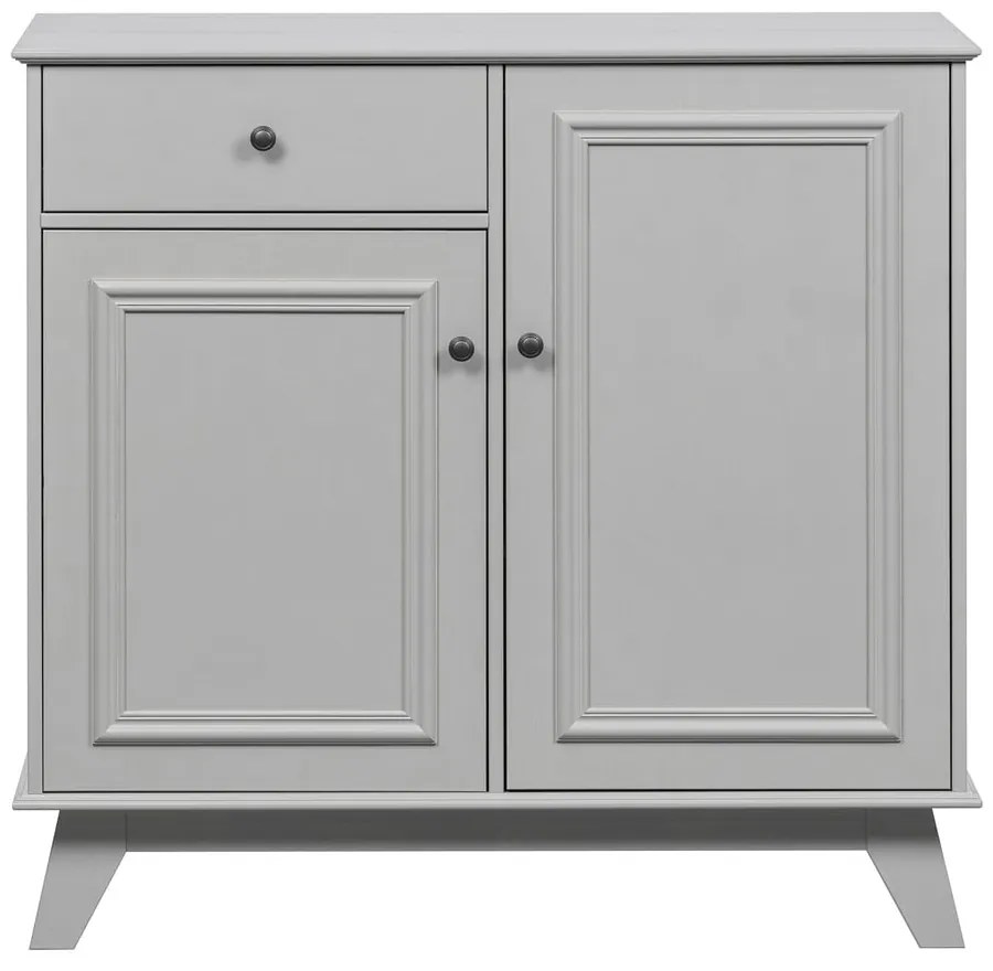 Világosszürke alacsony borovi fenyő gyerek komód 98x93 cm Lily – WOOOD