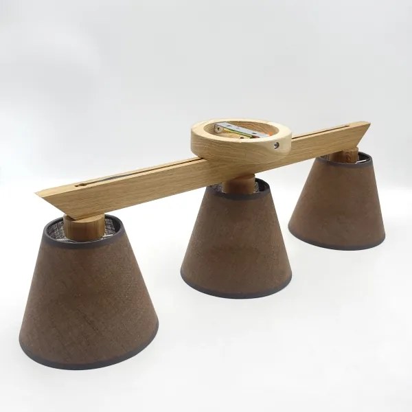 Brilagi - LED  Felületre szerelhető csillár  ANTHONY 3xE14/40W/230V tölgy/barna