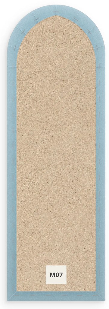 Bársony kárpitozott panel - Íves - 20x80cm Szín: Világoskék