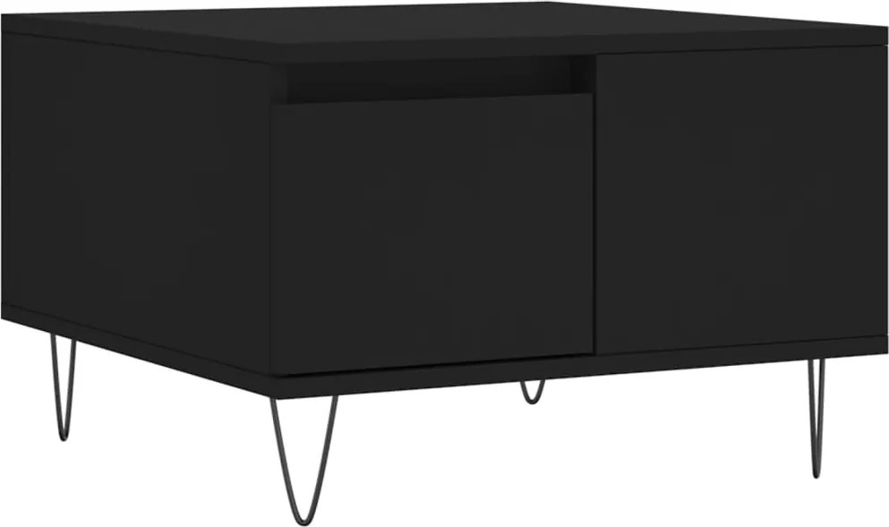 vidaXL fekete szerelt fa dohányzóasztal 55x55x36,5 cm