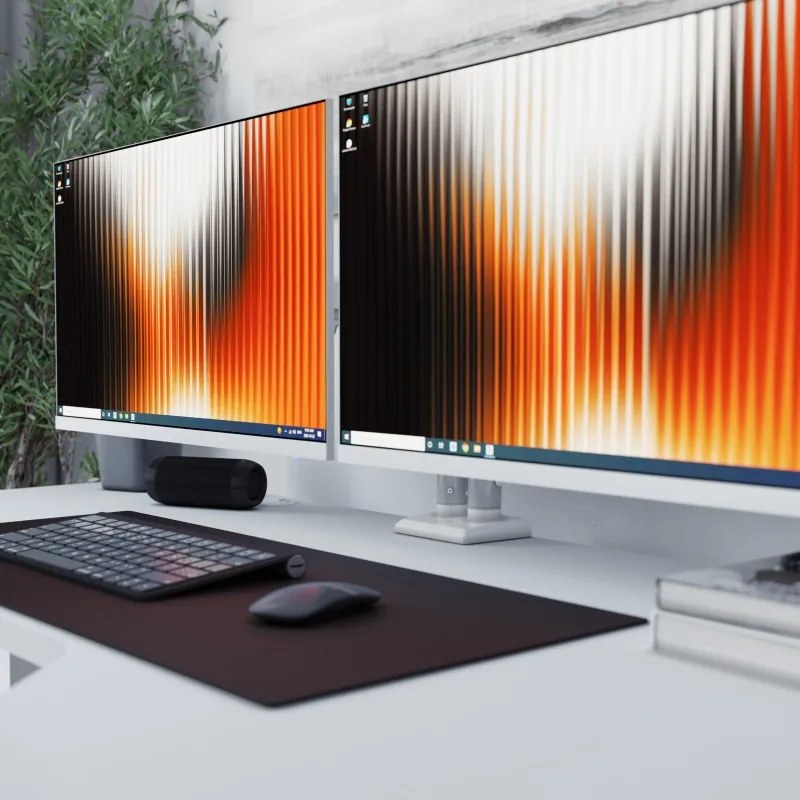 Monitor asztali állvány két monitorhoz, 15" - 32", állítható fehér