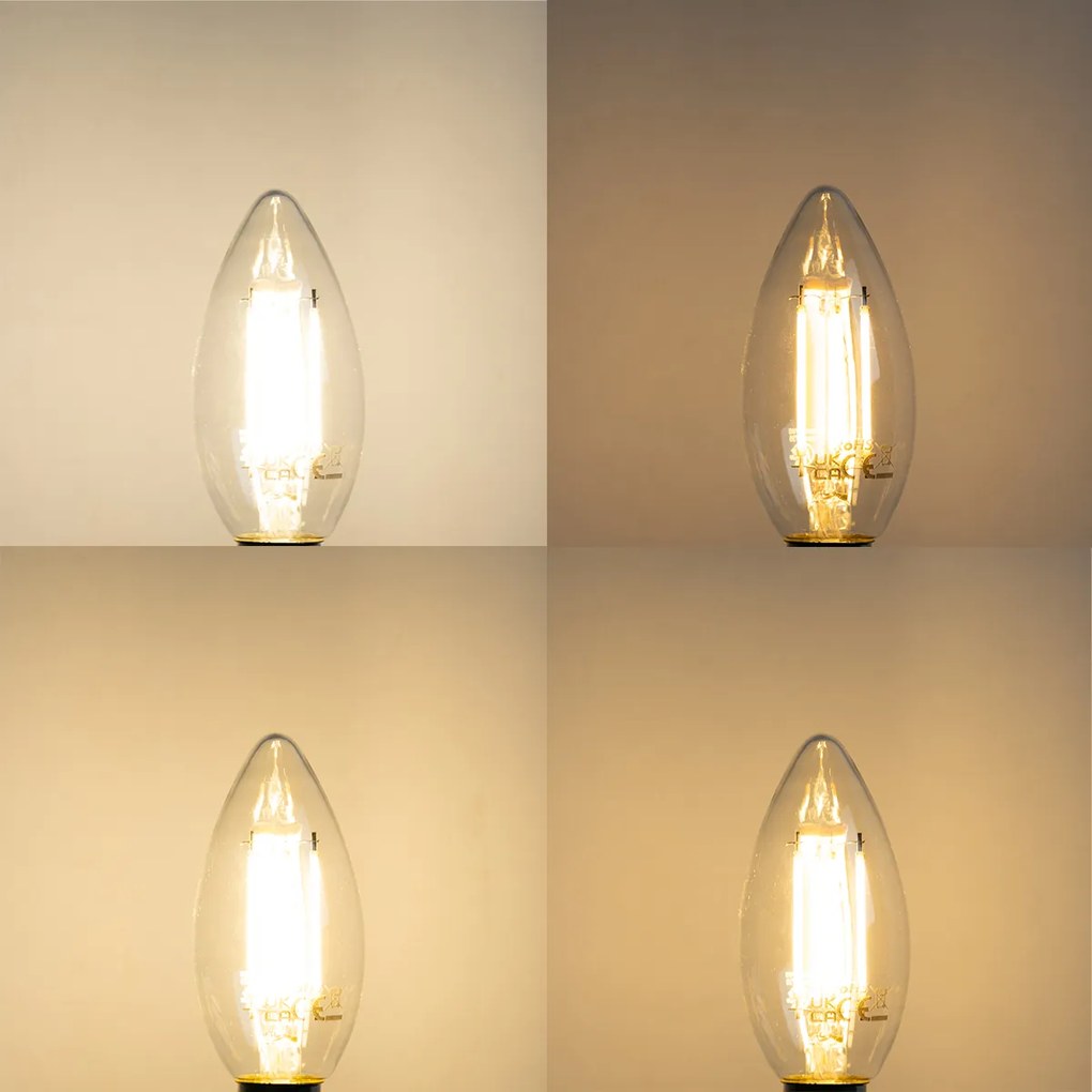 5 darabos Smart E14 LED izzó készlet B35 4.5W 470 lm 2700K