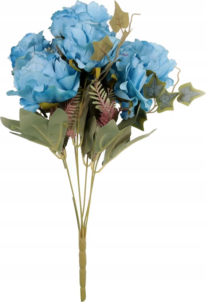 Csokor 7 Rózsa 45CM Kék Színű Kompozíció Csokrok Váza