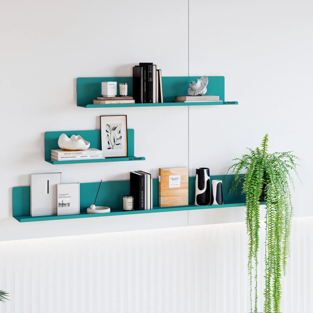 Fali polc JOANNE 400 mm, Modern: tengerszínű