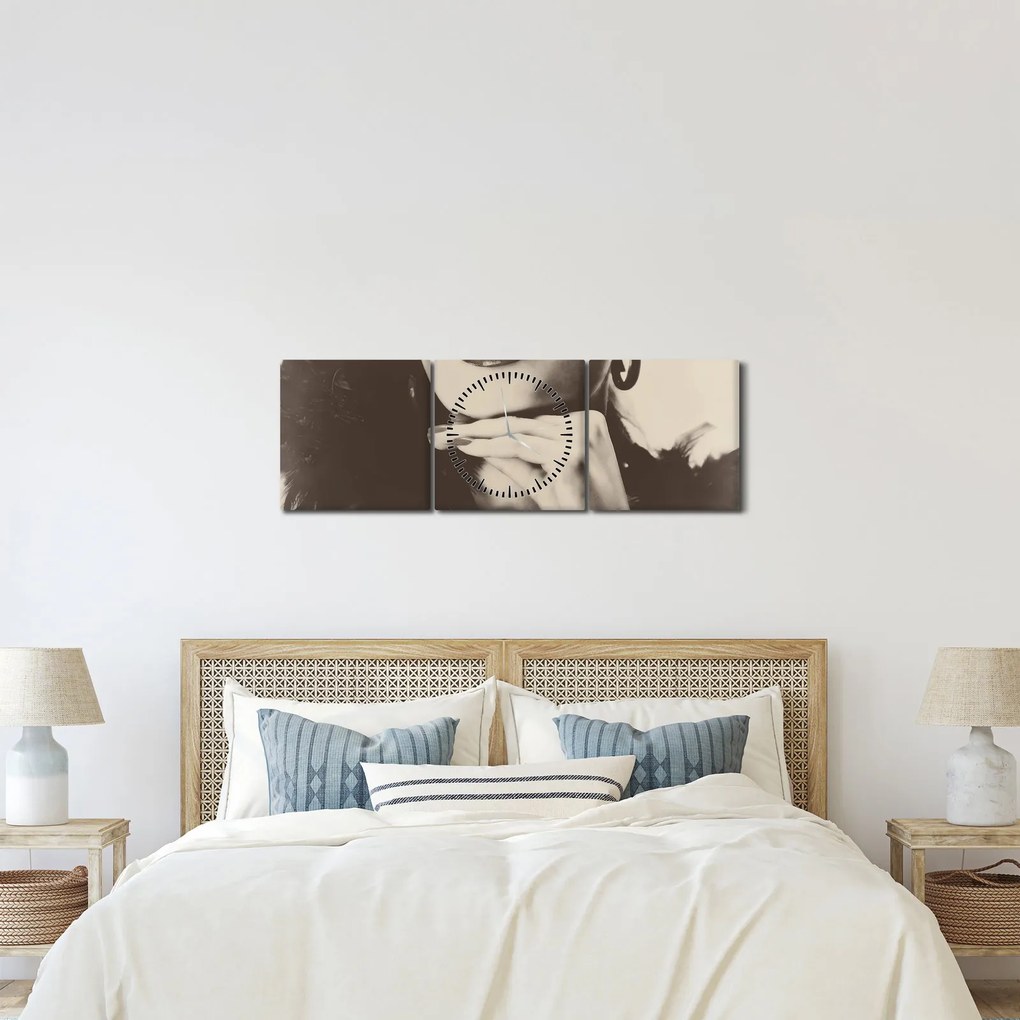 Kép - Vintage fotó egy nőről (órával) (90x30 cm)