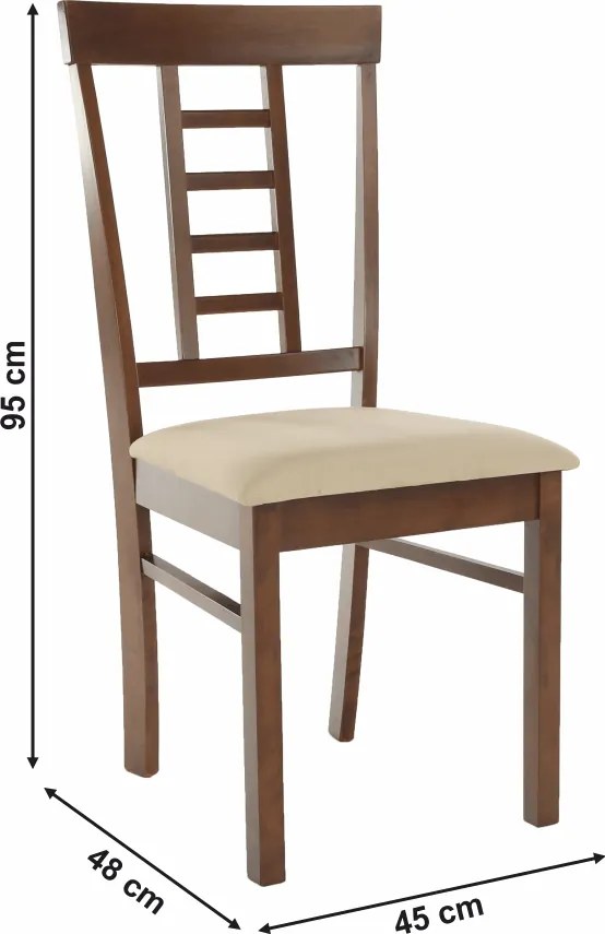 Étkezőszék, dió/bézs, OLEG NEW