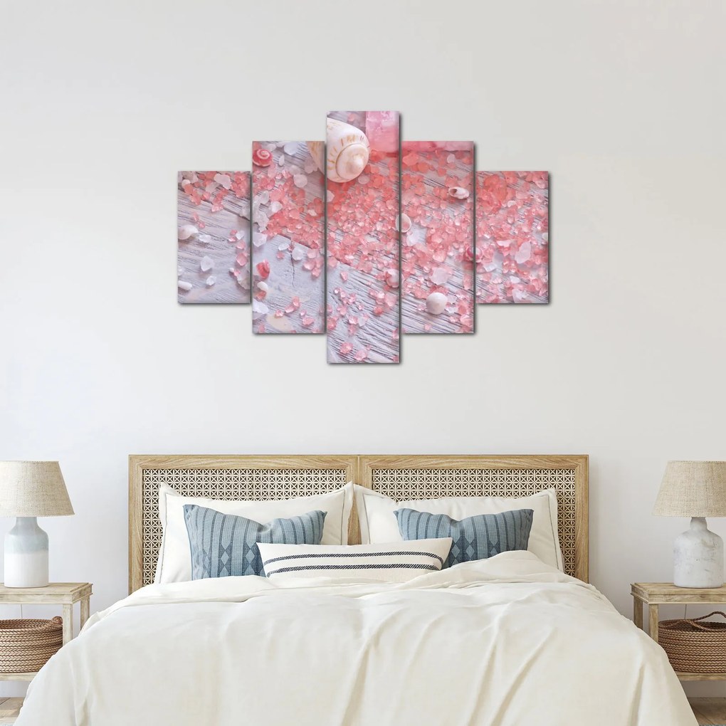 Kép - Tengerparti hangulat rózsaszín árnyalatokban (150x105 cm)