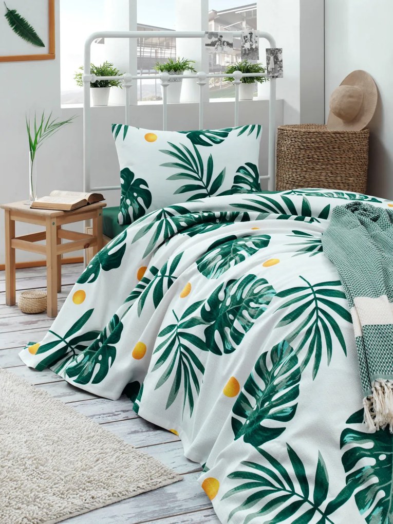 Monstera ágytakaró, 160×235 cm