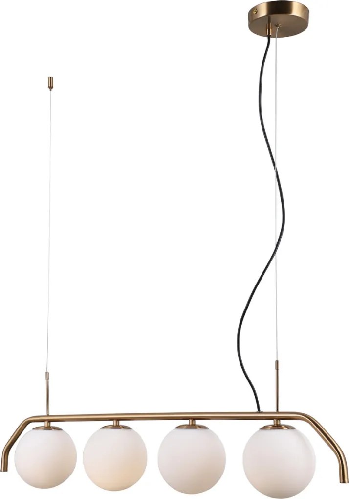 ITALUX PND-3300-4-HBR CARIMI Modern Függesztett Lámpa Fehér, Sárgaréz G9 IP20