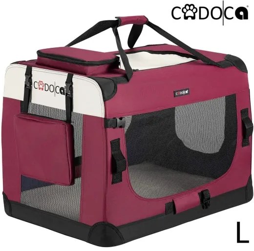 Cadoca® Hordozható kutyatáska L 70x52x52cm - piros